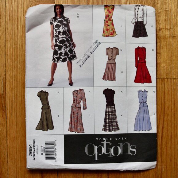Vintage Vogue Easy Options multi-size patterns - Picture 6 of 9